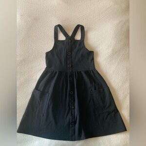 George Girls Black Overall Dress Sleeveless Knee Length Size 10-12Years